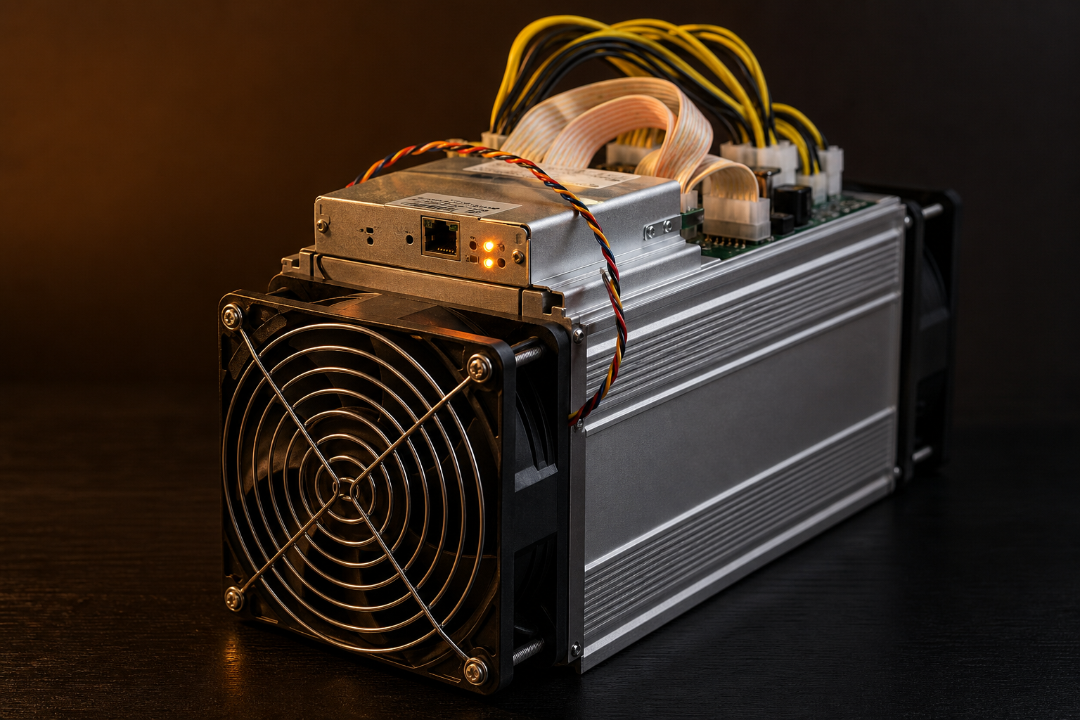 Bitcoin mining setup illustration